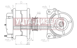 Изображение раздела генератор камаз,паз,кавз дв.cummins eqb 180,210-20 28в 70а tesla technics