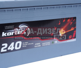 Изображение раздела аккумулятор kortex truck 240а/ч обратная полярность