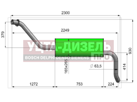 Изображение раздела глушитель газ-3302 next,бизнес дв.умз,evotech,cummins (гбо) евро-4,5 длинный техком