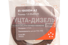 Изображение раздела сальник коленвала газ-52,уаз 1.2-55х80х10 viton cavetto