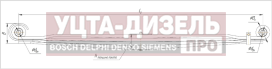 Изображение раздела рессора камаз-6580 передняя (4 листа) l=1800мм нпф рессора