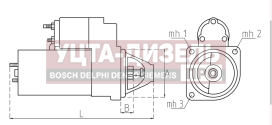 Изображение раздела стартер газ,уаз дв.змз-402,4021,4025,4026,умз-421,4215,4216 редукторный z=9 1.9кв tesla technics