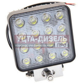 Изображение раздела фара рабочего света квадратная 117х117мм 48вт (16 led) рассеянный свет (flood) 12-24v megapower
