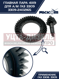 Изображение раздела пара главная газ-3309 41х9 акком