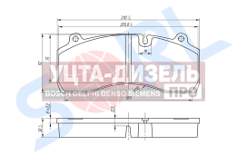 Изображение раздела колодки тормозные камаз-4308 (4шт.) тормозная система haldex sorl
