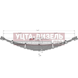 Изображение раздела рессора паз-3205,672,3201,газ-3308 задняя (11 листов) l=1610мм чмз