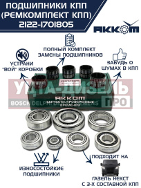 Изображение раздела ремкомплект газель next (15-) кпп (подшипники, сальники) акком