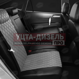 Изображение раздела авточехлы газель next (3 высоких) экокожа черные, серая строчка ромб комплект avtolider