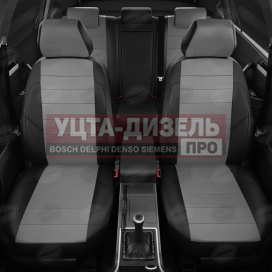 Изображение раздела авточехлы газель next (3 высоких) экокожа черно-серые комплект avtolider