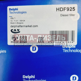 Изображение раздела топливный фильтр delphi hdf925 для kyron