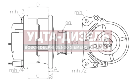 Изображение раздела генератор газ-33106,паз,foton дв.cummins isf 3.8 14в 150а tesla technics