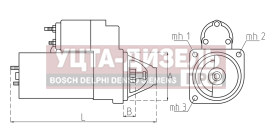 Изображение раздела стартер газ,паз,foton дв.cummins isf3.8 24в z=10 4.5квт tesla technics