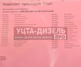 Изображение раздела прокладка двигателя ямз-536,урал next,маз-5340,лиаз-5256 next комплект (57шт.) пак-авто